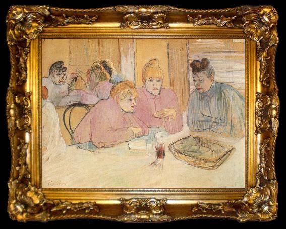framed  Henri de toulouse-lautrec Women in a Brothel, ta009-2